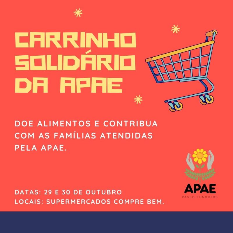 Carrinho solid%c3%a1rio da apae